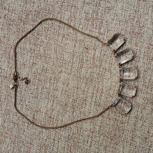 J.Crew Clear crystal rectangular necklace